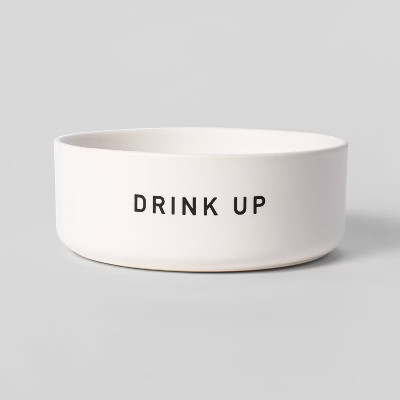 Dog Bowl with Resist Pattern - Matte White - 6cup - Boots & Barkley™ | Target