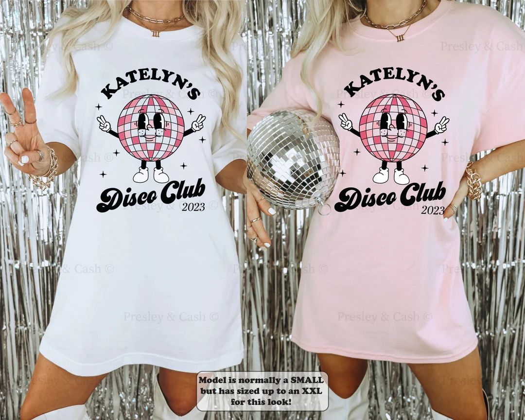 Disco Bachelorette Shirts Bride's Last Disco Shirt Dancing Queen Shirts Personalized 70's Bachelo... | Etsy (US)