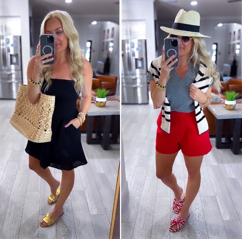 Basics for summer from Target! Black dress - size small // red shirts - size 8 // grey shirt - size small ❤️🤍#LTKSummerEdit

#LTKMidsize #LTKOver40