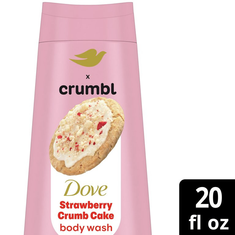Dove Crumbl Moisturizing Liquid Body Wash Strawberry Crumb Cake, 20 oz | Walmart (US)