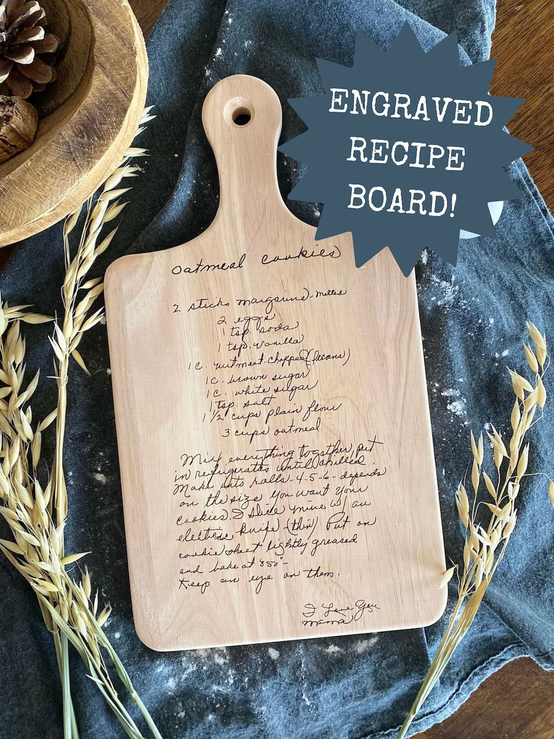 ENGRAVED HANDWRITTEN RECIPE Board, Handwritten Recipe, Family Recipe, Custom Cutting Board, Mothe... | Etsy (US)