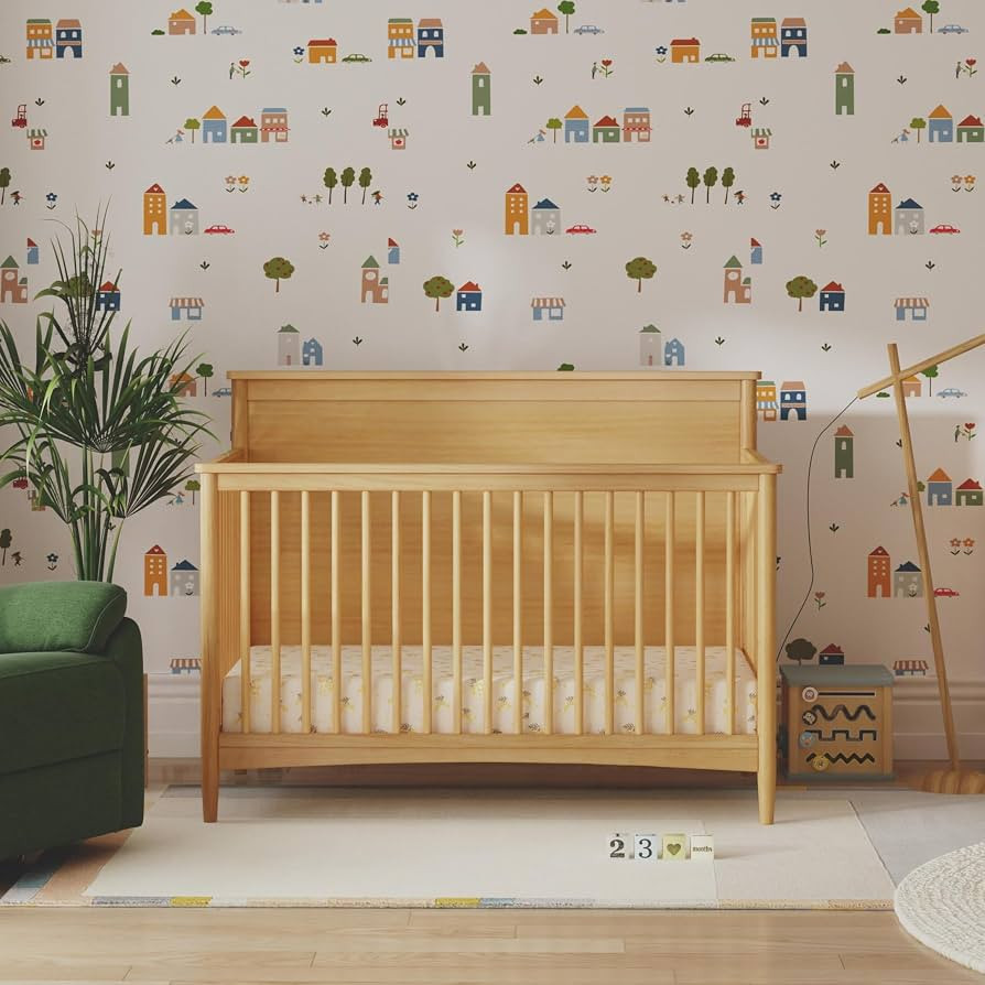 Amazon.com : DaVinci Frem 4-in-1 Convertible Crib in Honey, GREENGUARD Gold Certified | Converts to Toddler Bed, Daybed & Full-Size Bed - 4 Adjustable Mattress Heights - Conversion Kits Sold Separately : Baby | Amazon (US)