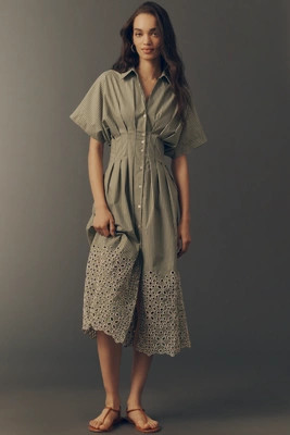 The Tobie Eyelet Shirt Dress by Exquise | Anthropologie (US)