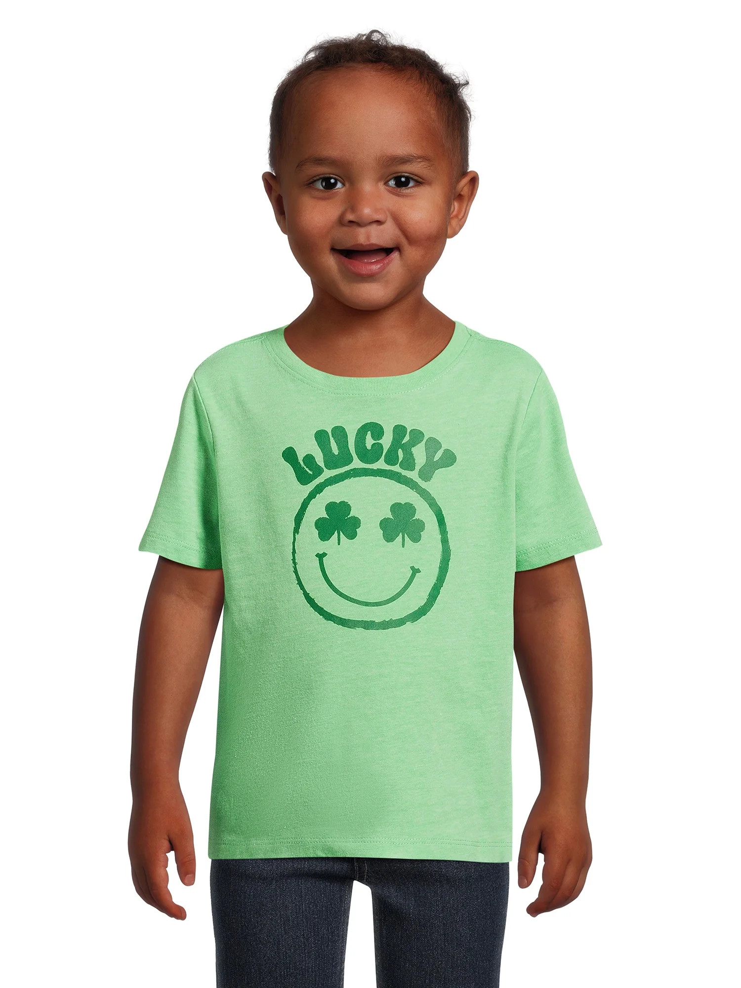 Wonder Nation St. Patrick's Day Toddler Short Sleeve Graphic Tee, Sizes 12M-5T | Walmart (US)