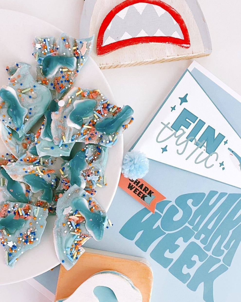 Shark Week Treats styled with our Shark Week Printables - Shark Week starts July 20th!

#LTKSeasonal #LTKParties #LTKKids