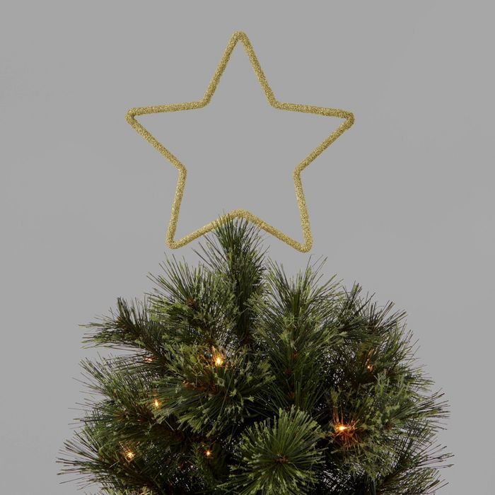 Glitter Open Star Tree Topper Gold - Wondershop™ | Target