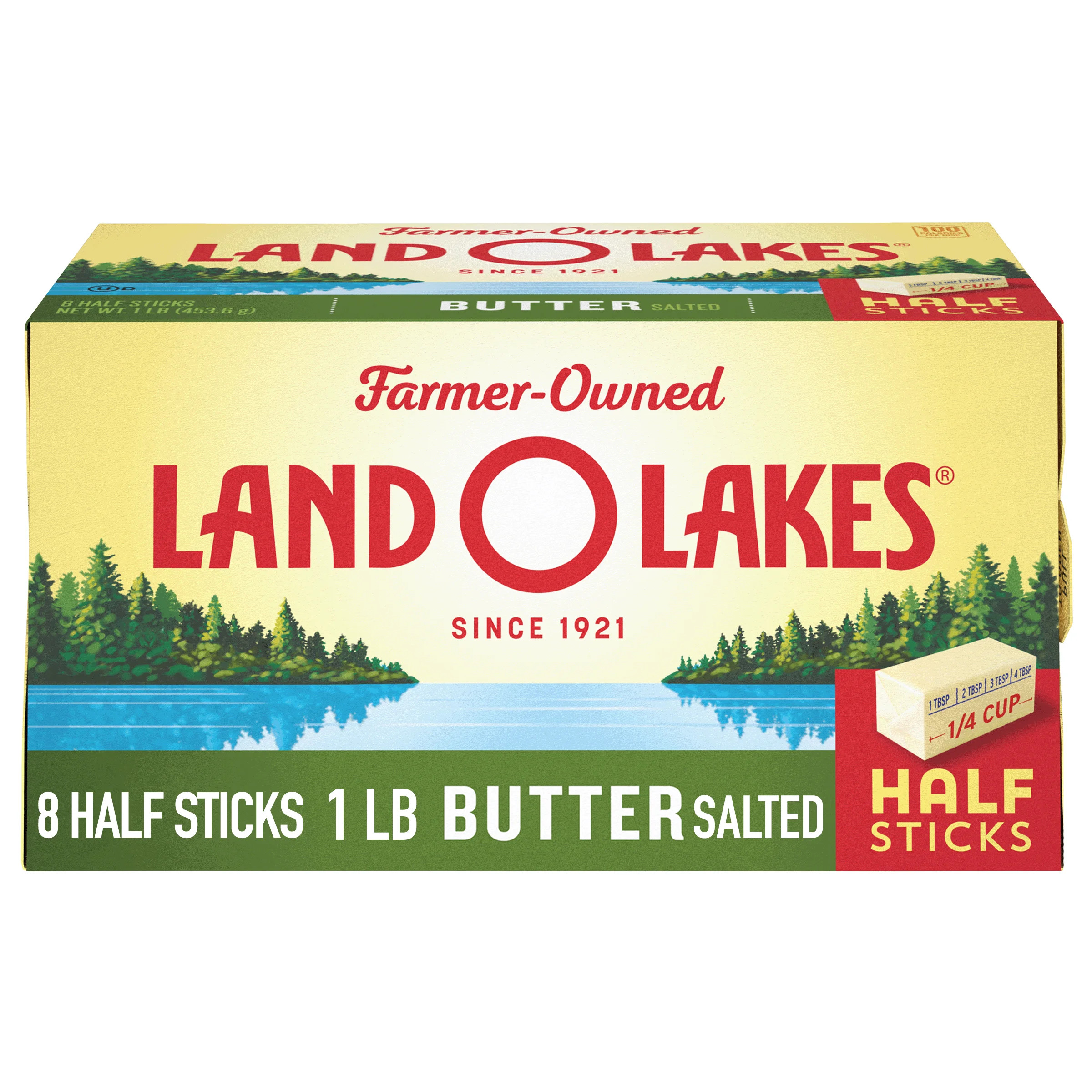 Land O Lakes® Salted Butter Half Sticks, 8 Half Butter Sticks, 1 lb Pack | Walmart (US)