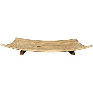 Stratton Home Decor Curved Natural Wood Decorative Tray, Medium, Brown | Amazon (US)