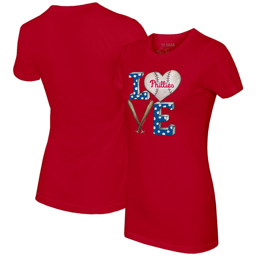 Philadelphia Phillies Tiny Turnip Women's Baseball Love T-Shirt - Red | Fanatics