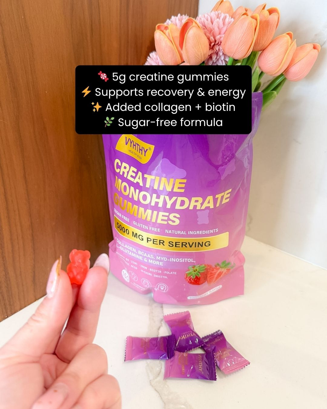 Support your fitness goals the tasty (and convenient) way 💪✨ with these strawberry flavored creatine monohydrate gummies! Designed to help support strength, performance, and recovery, they make adding creatine to your daily routine easier than ever—no mixing required 💖🍓. Perfect for workouts, active lifestyles, or staying consistent with your wellness goals while enjoying a delicious treat 👀✨. Trust me, this is one supplement you'll actually look forward to taking 💕

#creatine #fitnesssupplements #womensfitness #workoutfuel #gymroutine #strengthtraining #healthylifestyle #fitnessgoals #supplements #wellnessessentials #fitlife #trainingday #musclerecovery #healthgoals #fitnessjourney #dailyessentials #lifestyleupgrade #ltkhealth #ltkfinds #wellnessroutine #fitnessmotivation #gymlife #performanceboost #activeliving 

 