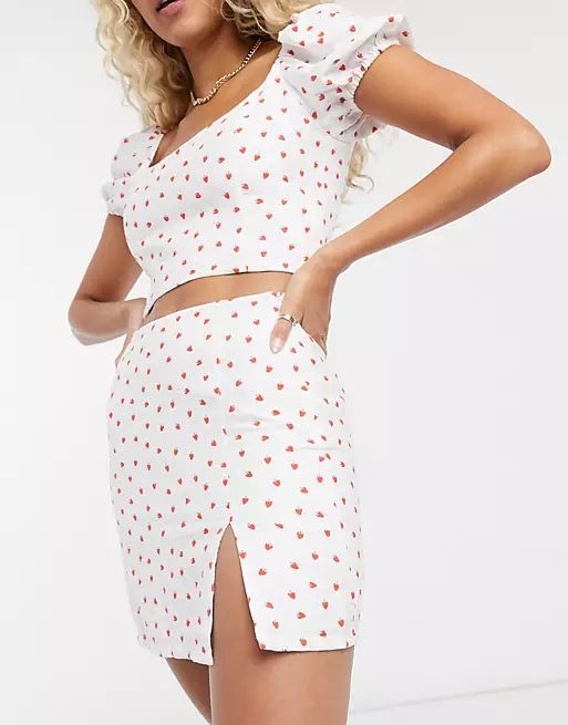 Glamorous mini skirt in strawberry print co-ord | ASOS | ASOS (Global)