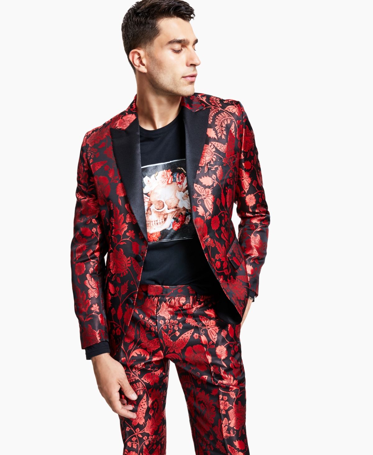 Inc International Concepts Men's Slim-Fit Floral Bouquet Jacquard Sport Coat, Created for Macy's | Macys (US)