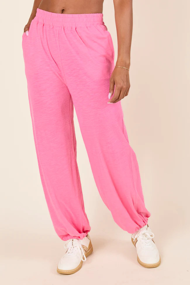 Tinley Pink Lounge Jogger Pants | Pink Lily