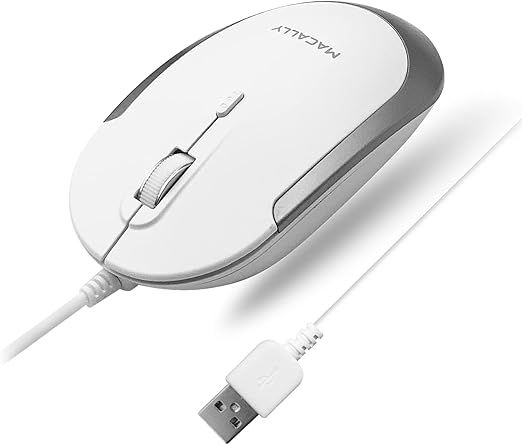 Macally Silent Wired Mouse - Slim & Compact USB Mouse for Laptop/Desktop Windows PC or Apple Mac ... | Amazon (US)