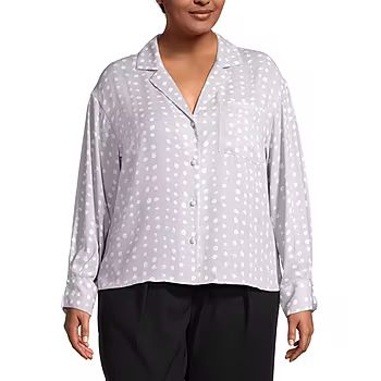 Worthington Plus Womens Long Sleeve Regular Fit Button-Down Shirt | JCPenney