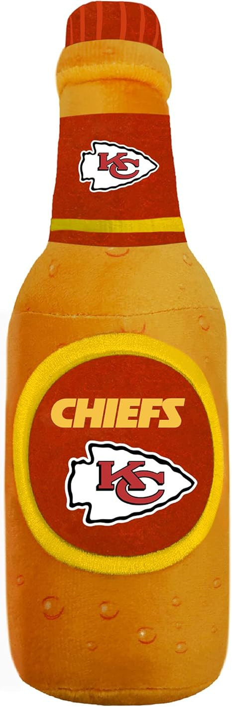 NFL Kansas City Chiefs Beer Bottle Plush Dog & CAT Squeak Toy - Cutest Stadium SODA Bottle Snack ... | Amazon (US)