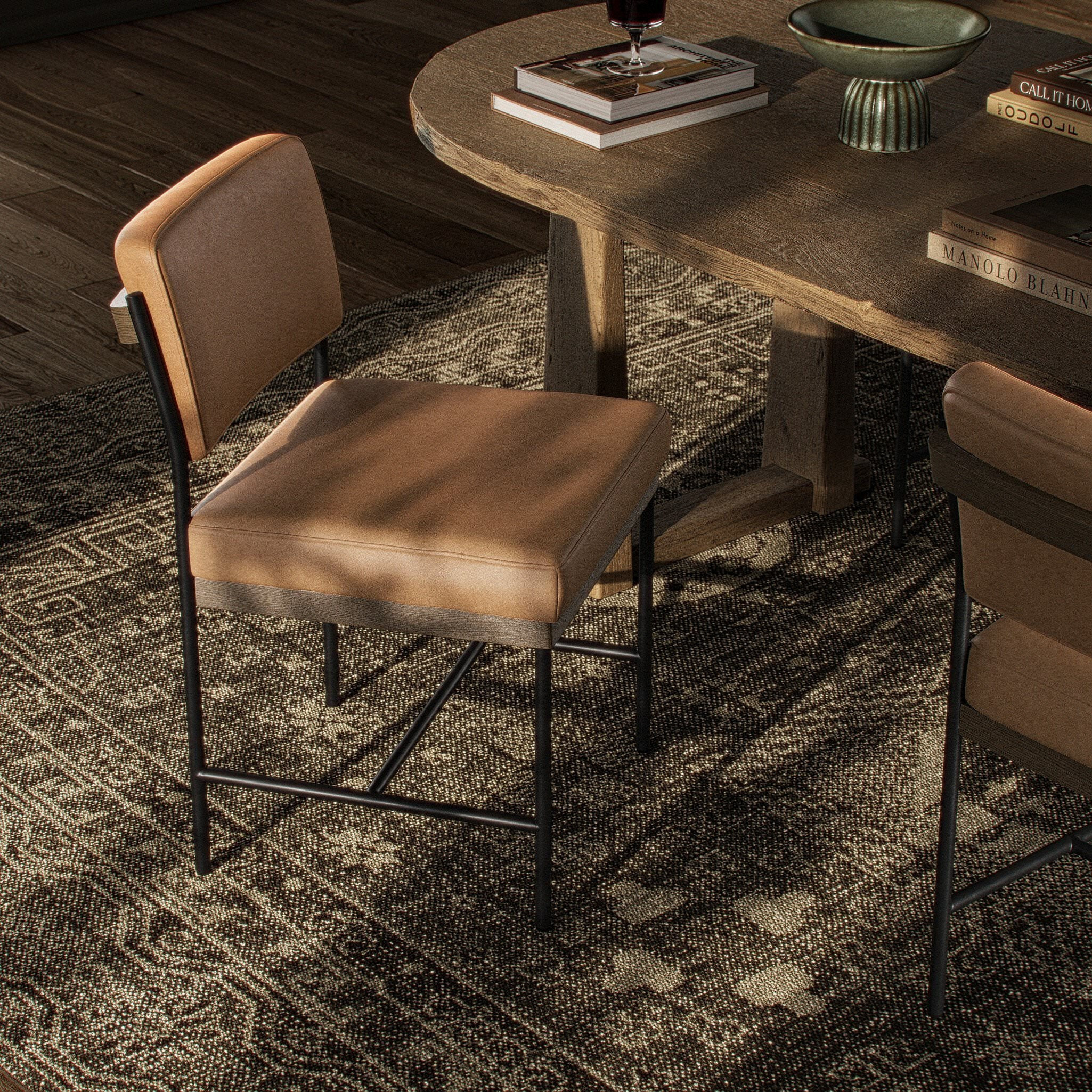 Four Hands Benton Dining Chair in Maestro Camel | The Addison West