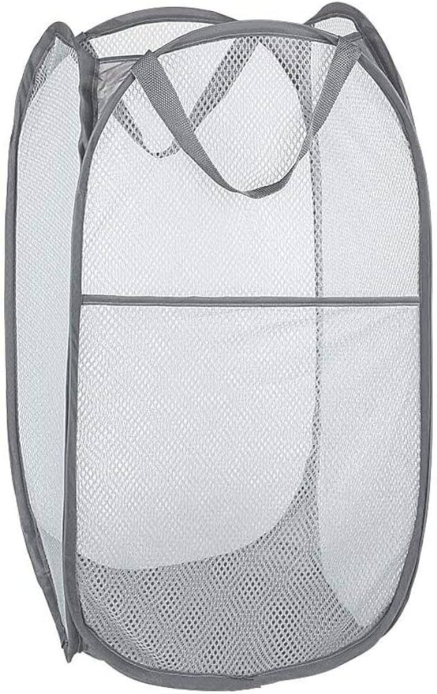 Popup Mesh Laundry Basket, Collapsible Laundry Hamper Portable Clothes Washing Laundry Hamper wit... | Amazon (US)