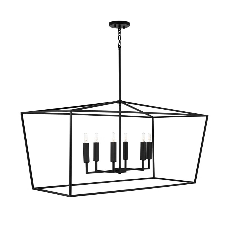 Dumas 6 - Light Dimmable Lantern Geometric Chandelier | Wayfair North America