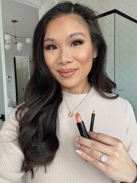 Nude lip combo with clean beauty products on sale for 10% off with code CYBER10! This Beauty is a line by Ashley Robertson with beautiful nude and natural lip liners and lipsticks that are dreamy and long lasting. Using shade Define in the liner and Pout in the lipstick  

#LTKsalealert #LTKbeauty #LTKCyberWeek