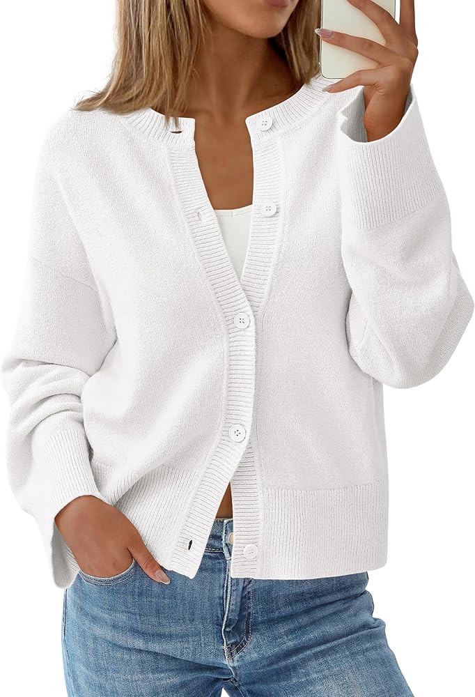 KIRUNDO Cardigan Sweaters for Women Fall Trendy Long Sleeve Chunky Knit Button Up Oversized Winte... | Amazon (US)