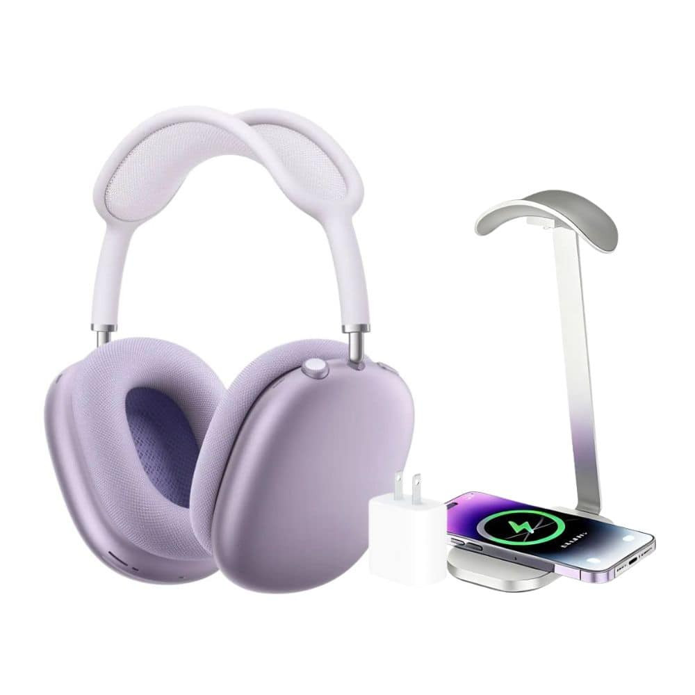 Apple - AirPods Max (USB-C) - Purple + Power Adapter, Headphone Stand/Charging Pad | Best Buy U.S.