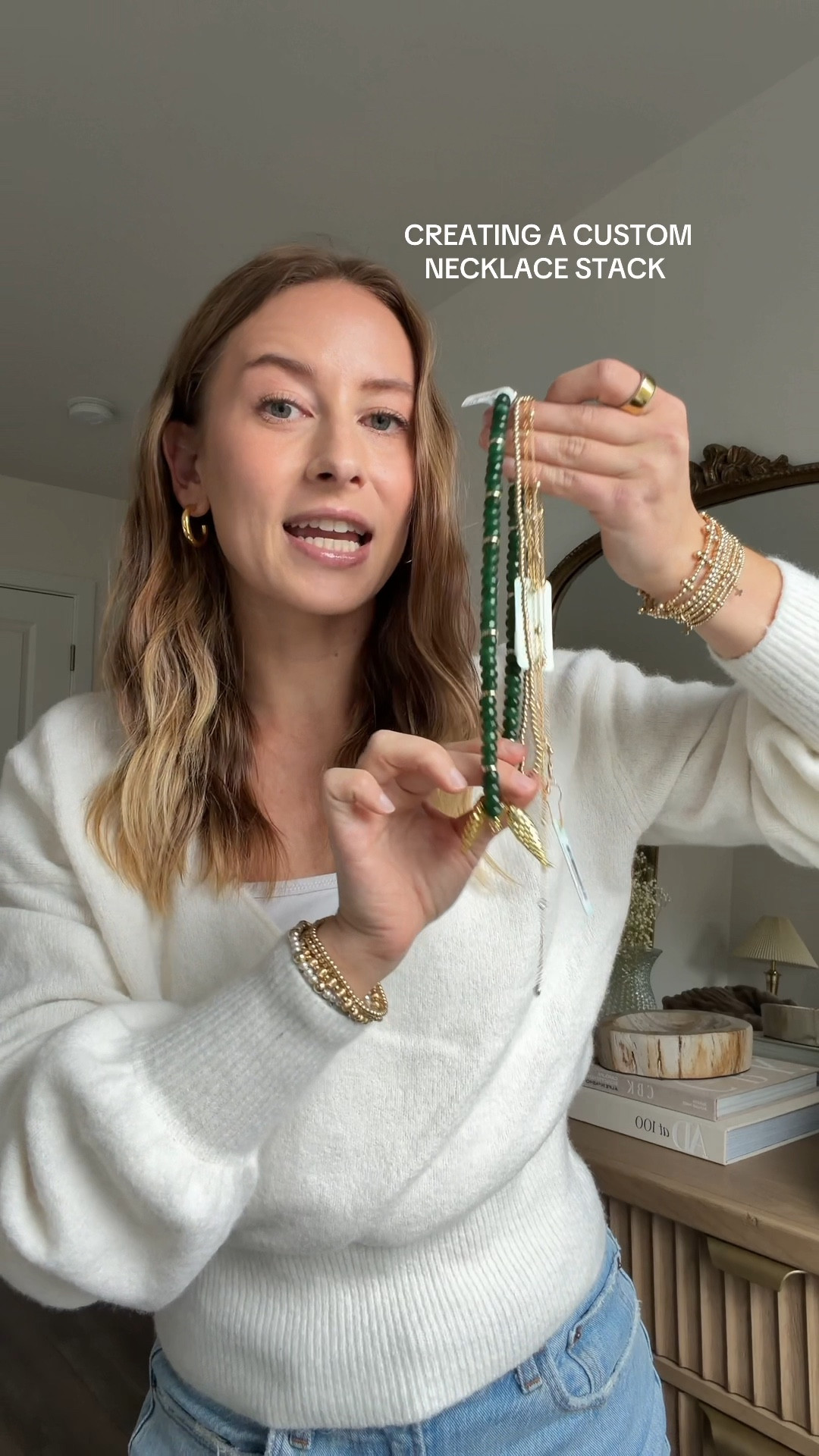 11/7/25 A little necklace haul moment ✨ Picked up a few custom pieces from a local boutique and added two new Enewton necklaces to my collection — such a perfect gift idea for the jewelry lover in your life this holiday season. Can’t link the exact pieces, but I’m linking my Aritzia wrap sweater (wearing size m)!

#LTKSeasonal #LTKGiftGuide #LTKHoliday