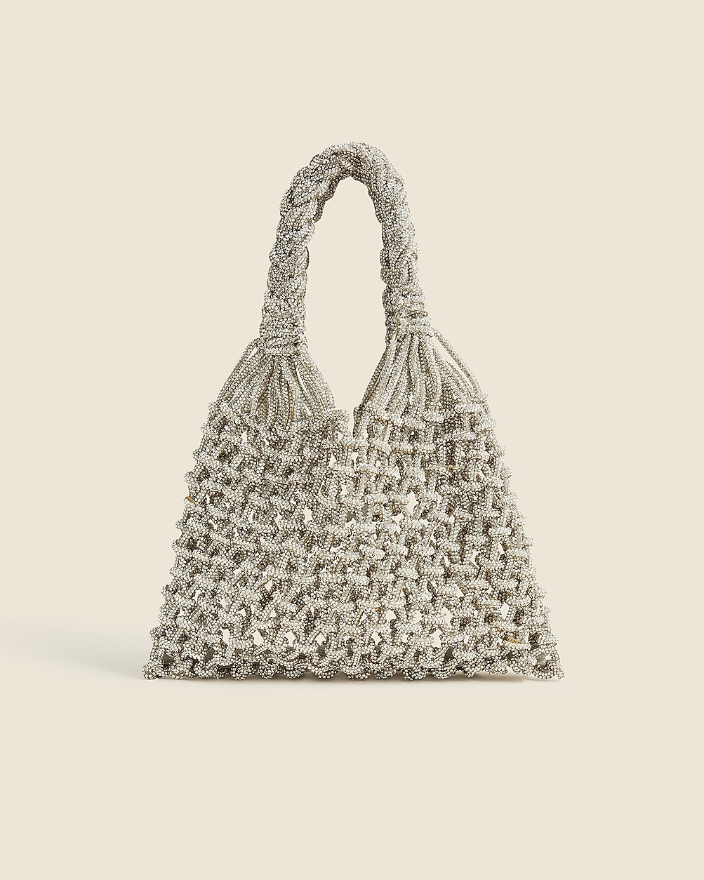 Collection small Cadiz handknotted rope tote with crystals | J. Crew US