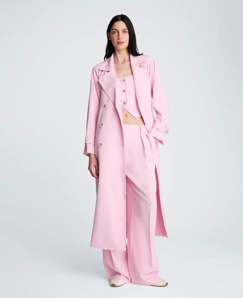 Luxe Twill Belted Trench with Storm Flap | Kenneth Cole