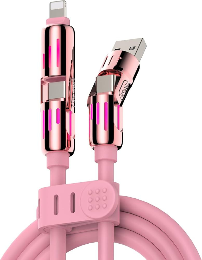 MFish 4-in-1 Universal USB Charging Cable with Carrying Case – 240W Max Fast Charger Cord, USB-... | Amazon (US)