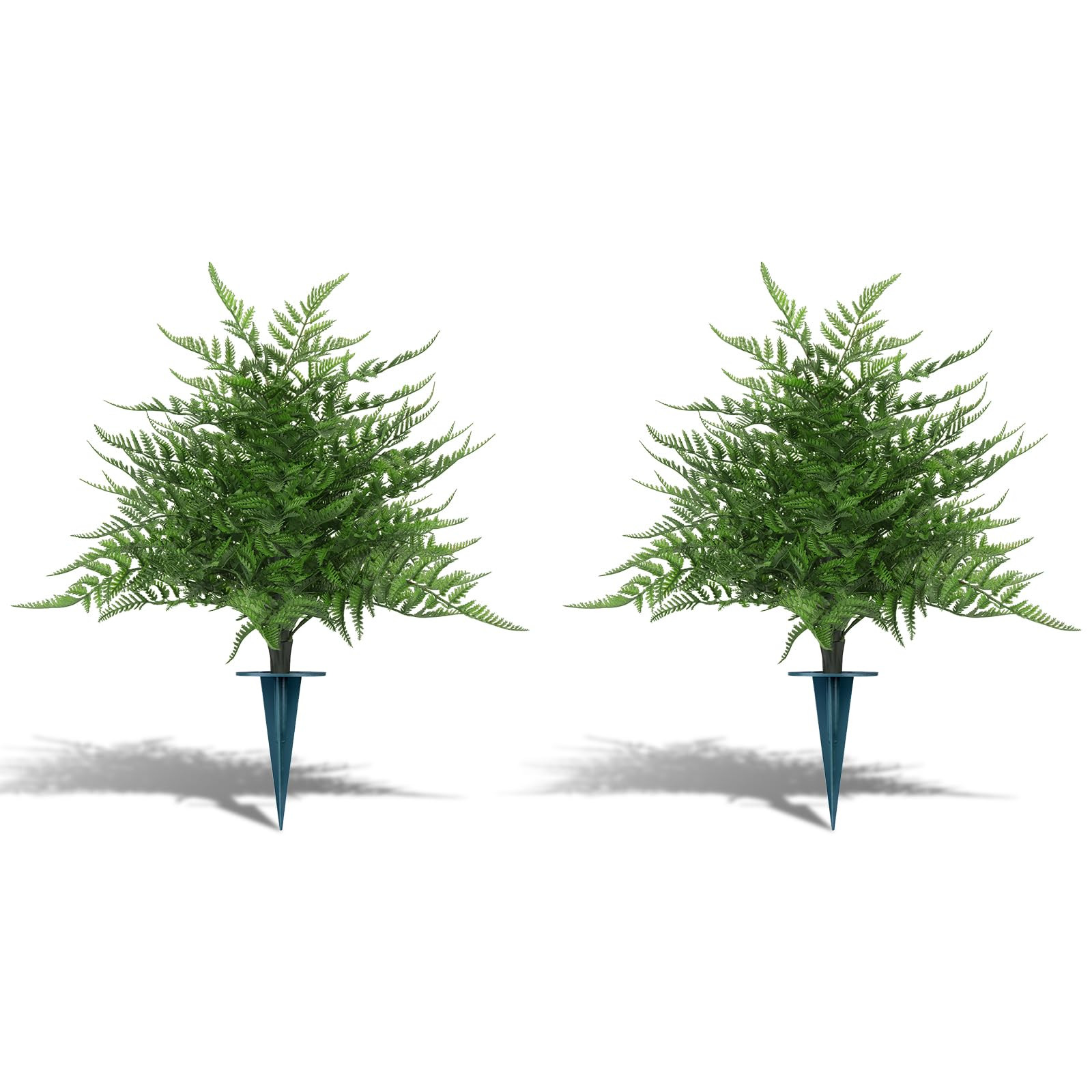 Artificial Fern Topiary Trees with Ground Spike, 2 Pack Fake Pine Shrubs Bushes, UV Resistant Fau... | Amazon (US)