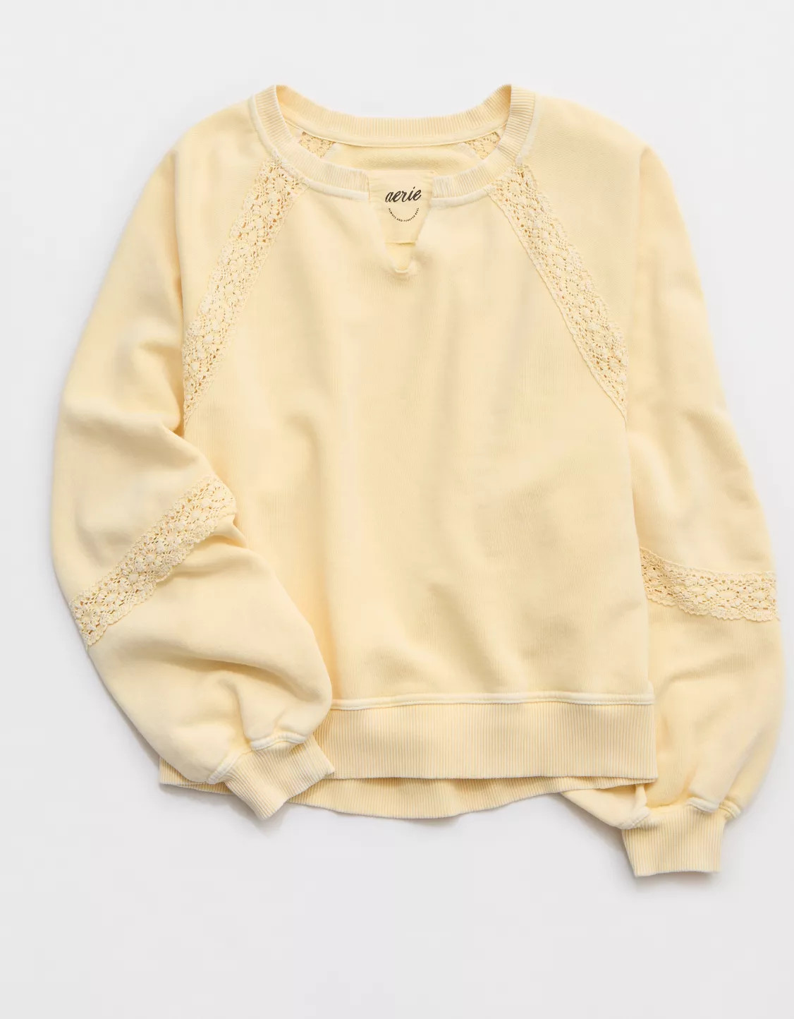 Aerie Hey Crochet Sweatshirt | Aerie