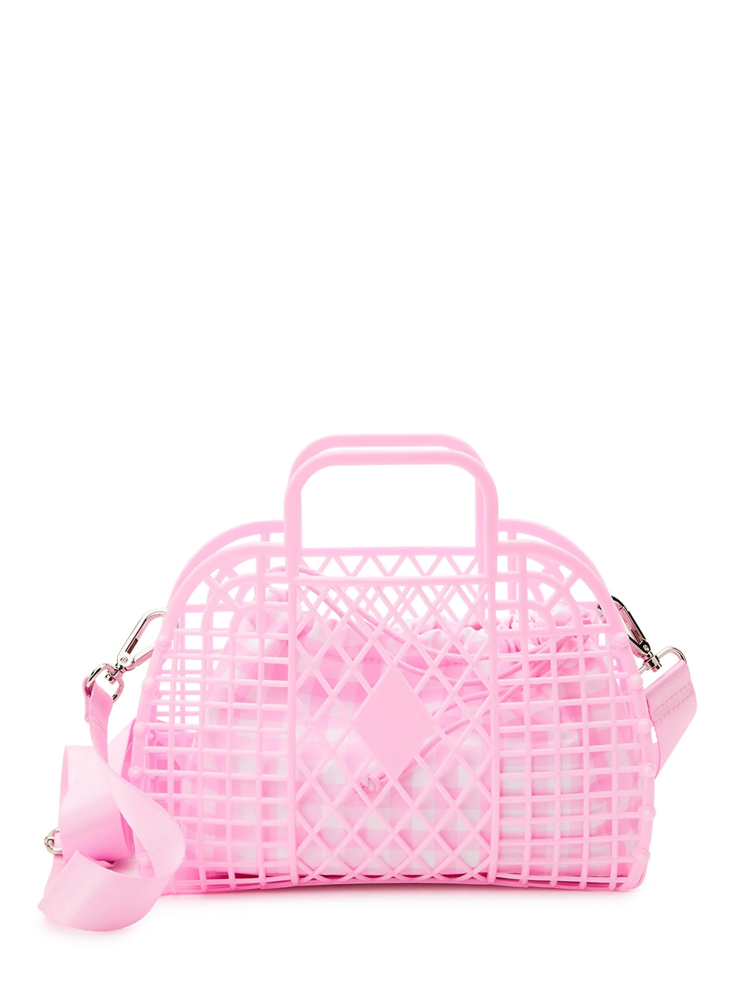 No Boundaries Juniors Jelly Crossbody Handbag with Top Handle | Walmart (US)