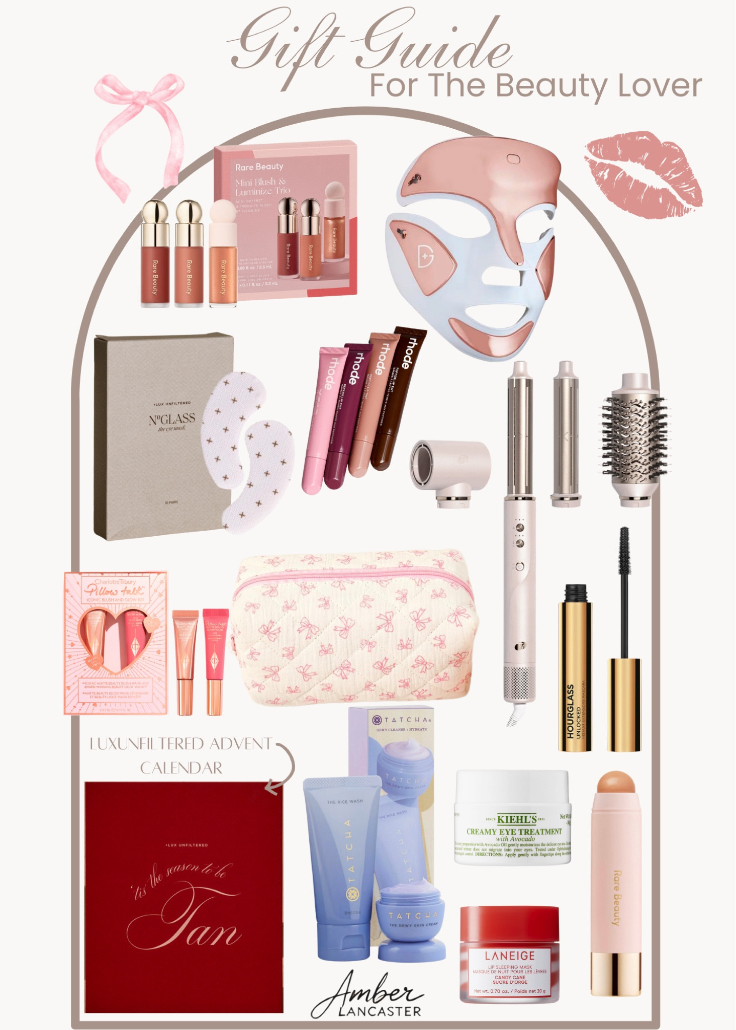 Gift ideas for the beauty lover! 💋|
gift idea, christmas gift, gift guide, gifts for her, gifts for women, women’s gift guide, beauty gifts, beauty gift guide, gifts for the beauty lover, sephora, makeup, hair tools, skincare, rhode beauty, advent calendar, t3 micro, red light mask. 

#LTKGiftGuide #LTKHoliday #LTKBeauty