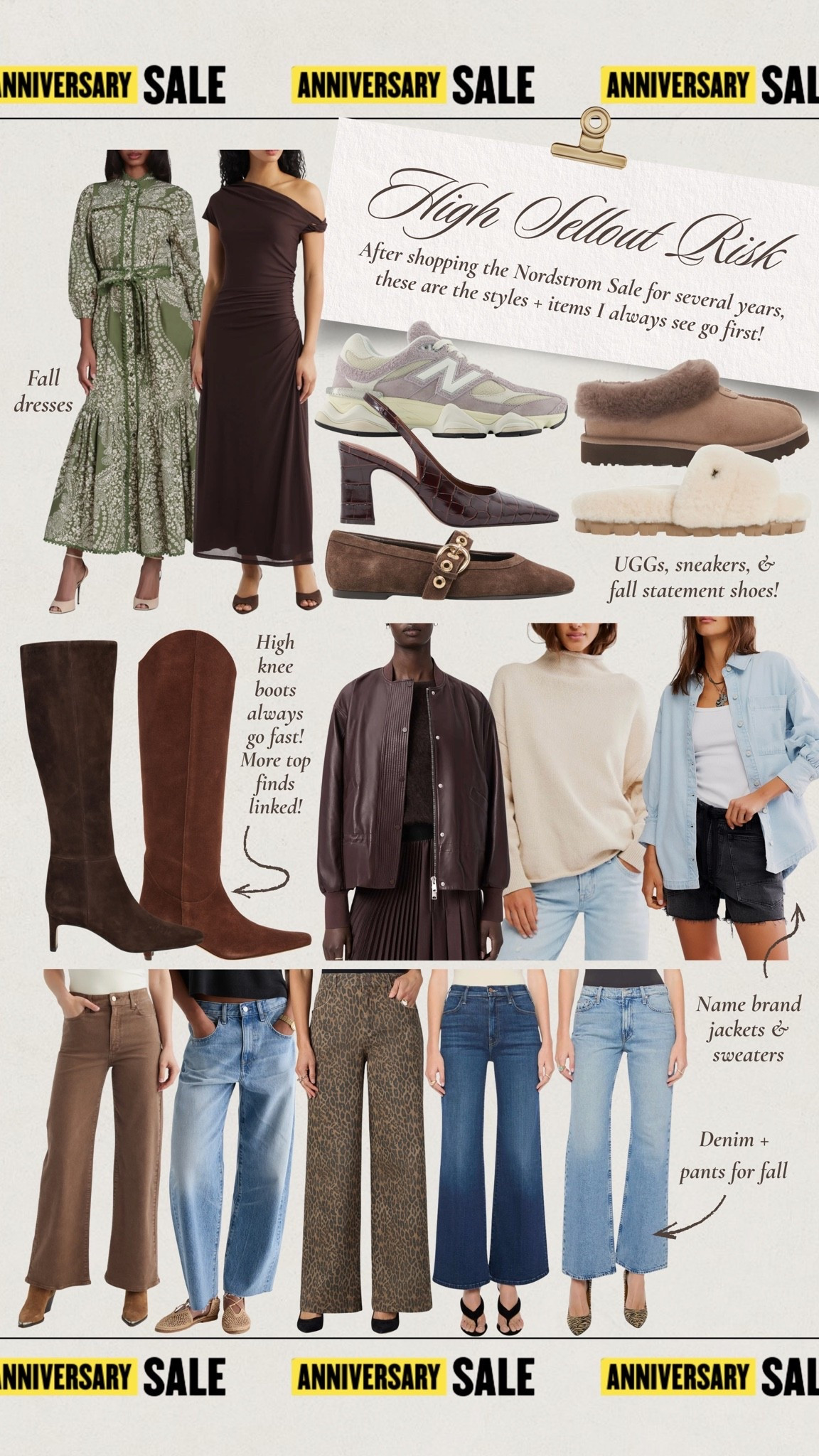 Nordstrom Anniversary Sale- items at high risk of selling out! 🚨✨ Year after year I always see these items go the quickest, so snag these if you’re eyeing something! It’s always fall dresses, fall shoes {UGGs, sneakers, high knee boots, booties, & fall statement shoes}, name brand sweaters + jackets, and denim! 

Nordstrom sale || fall outfits || fall sale || women’s fall fashion

#LTKSaleAlert #LTKootd #LTKSeasonal