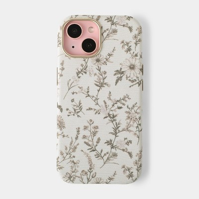 iPhone 17e/16e/15/14/13 Floral Phone Case - heyday™ Light Beige | Target