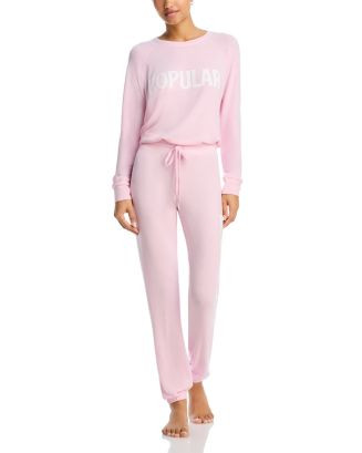 AQUA Long Sleeve Crew Neck Popular Pajama Set - Exclusive  | Bloomingdale's Women | Bloomingdale's (US)