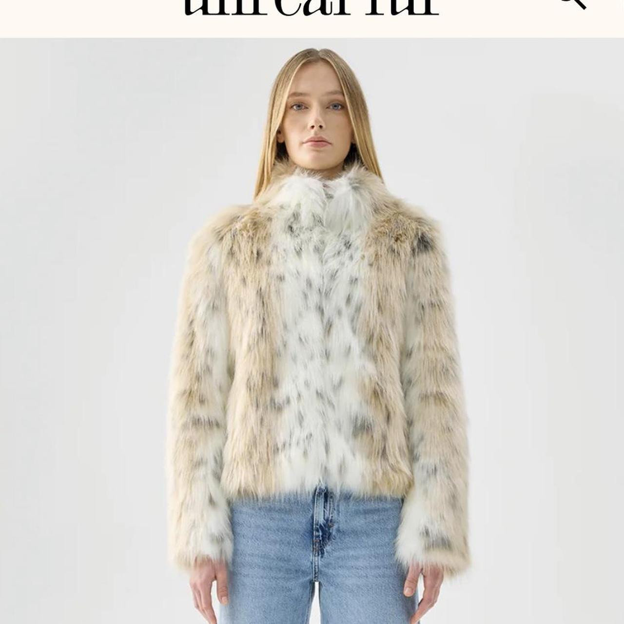 Unreal Fur Women's Coat - Cream/White | Depop AU
