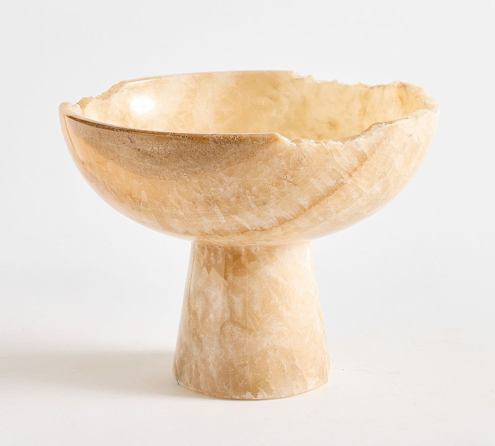 Onyx Stone Decorative Pedestal Bowl | Pottery Barn (US)