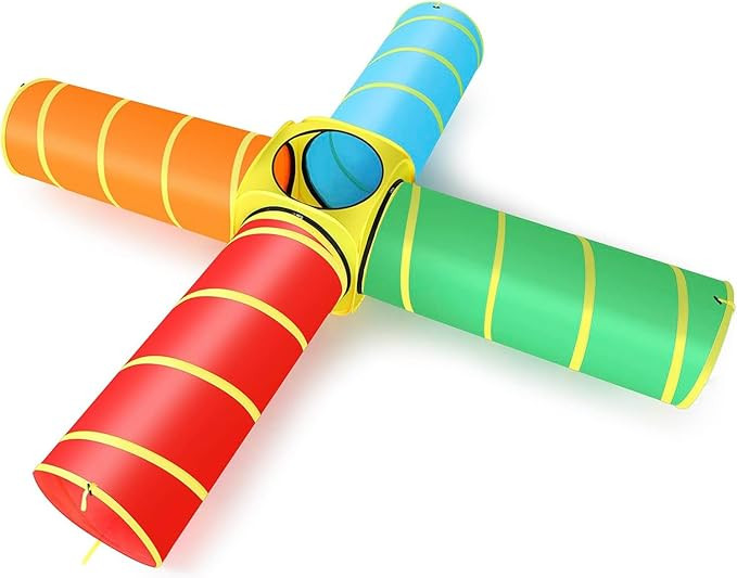 Kids Play Tunnel Tent for Toddlers, Colorful 5pc Pop Up Kids Tunnel for Baby and Pet – Great Gi... | Amazon (US)