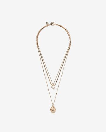 Nested Mary Charm Necklace | Express