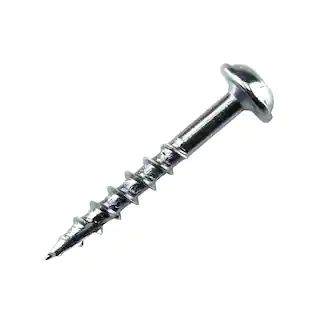 #8 1-1/4 in. Square Maxi-Loc Head Coarse Zinc-Plated Steel Pocket-Hole Screw (100-Pack) | The Home Depot