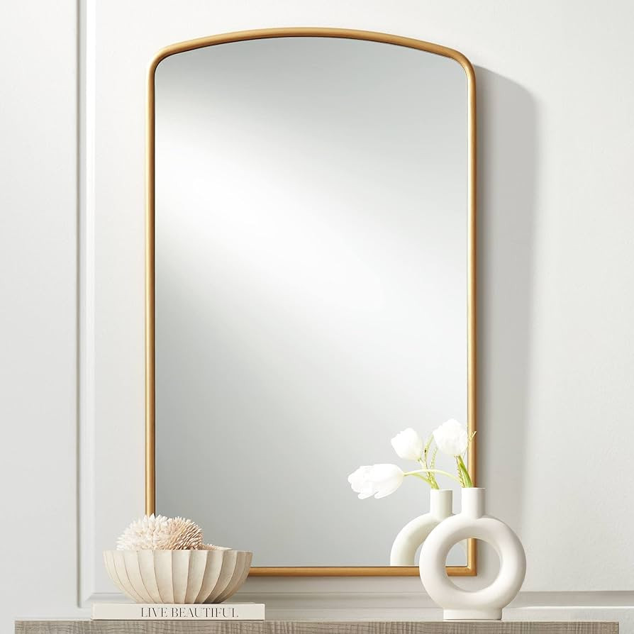 Noble Park Ivanov Arched Top Vanity Decorative Accent Wall Mirror Modern Glam Matte Brushed Gold ... | Amazon (US)