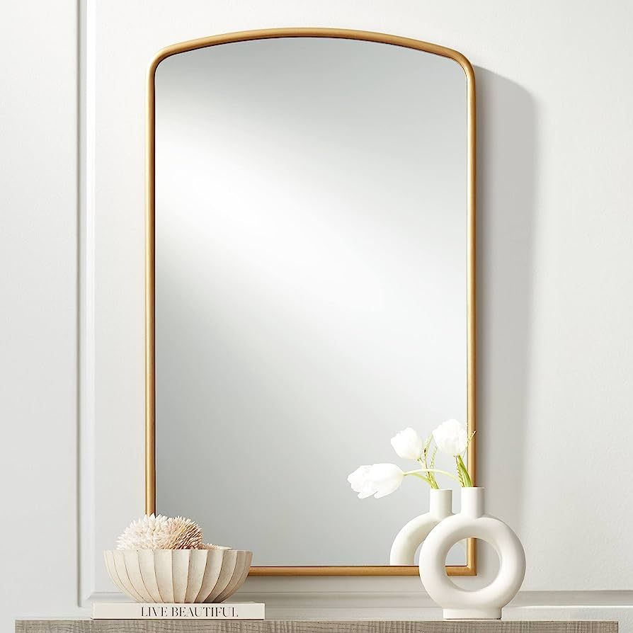 Noble Park Ivanov Arched Top Vanity Decorative Accent Wall Mirror Modern Glam Matte Brushed Gold ... | Amazon (US)