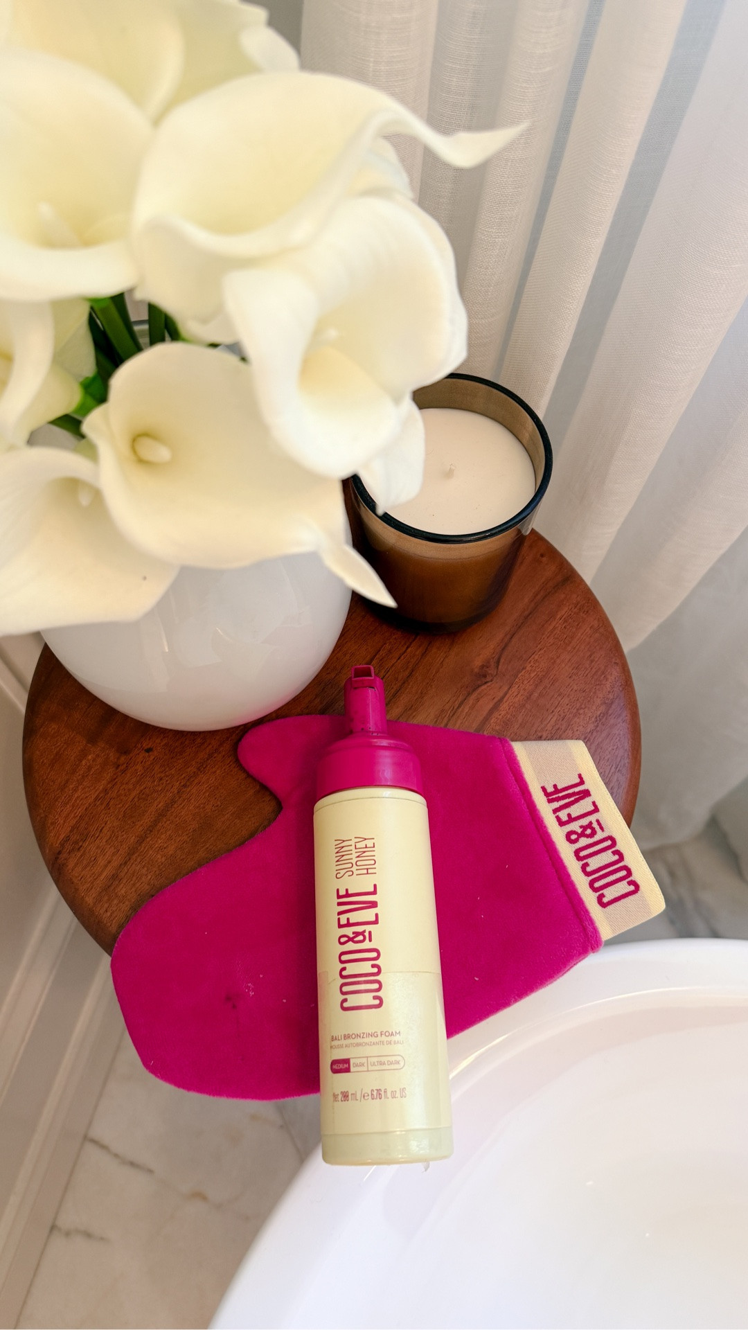 Hands-down, this is the BEST self-tanner (that will never make you look streaky or orange)!

The Express Antioxidant Tanning Mousse is quick (only takes an hour) and gives a richer, deeper tan.

The Sunny Honey Bronzing Foam has a great green-grey base (that prevents you from turning orange), and it’s especially great for beginners.

Use my code JAMIET15 for 15% off your Coco & Eve order!

#LTKBeauty #LTKTravel