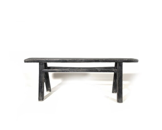 Antique Chinese Black Wooden Bench  Old Unique Wooden Benches | Etsy | Etsy (US)