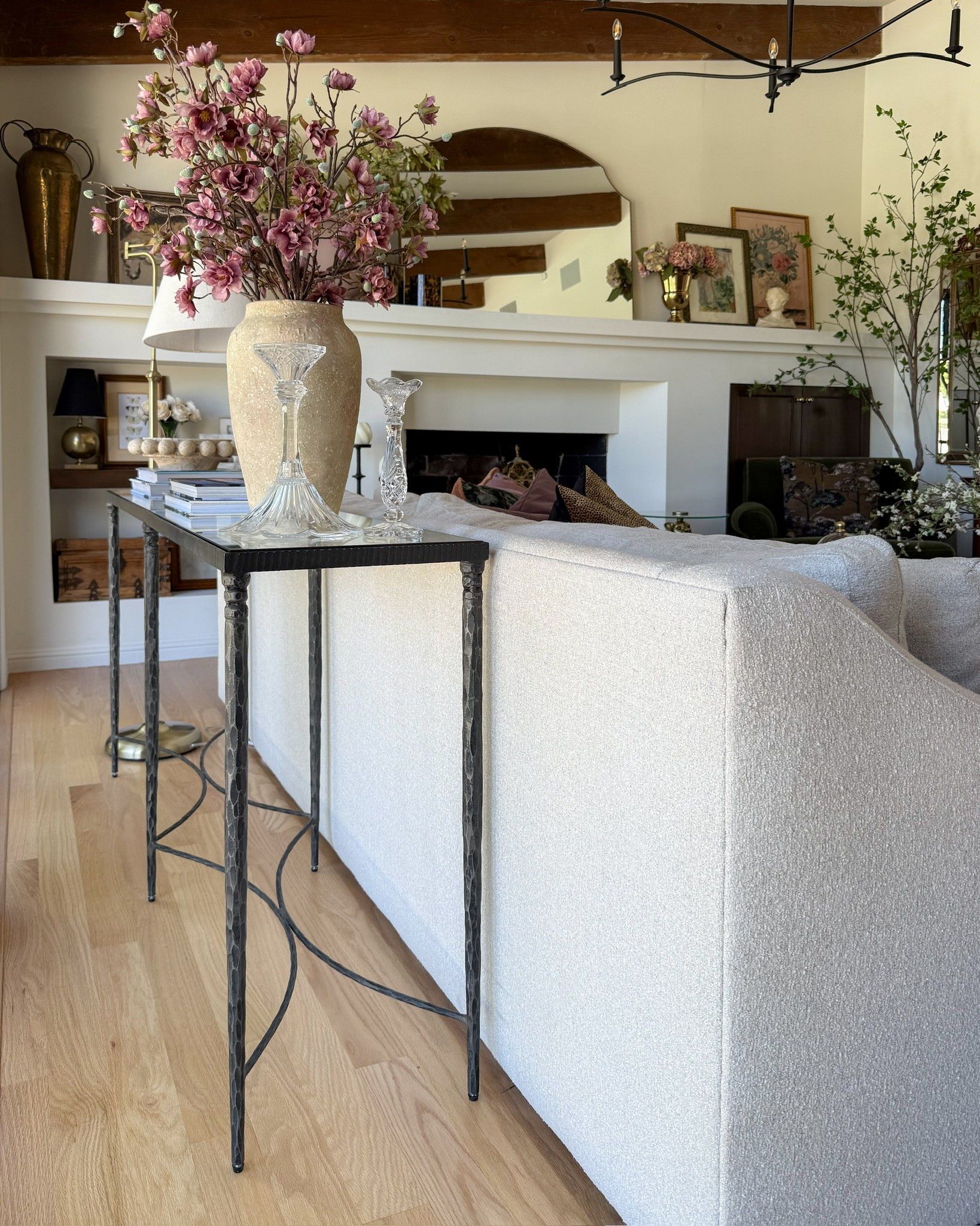 This console table works perfectly behind a sofa. It’s the right height and not too deep. Glass top and solid iron! Excellent quality and beautiful in person…and on sale! ✨

#LTKHome #LTKSaleAlert #LTKdayinmylife