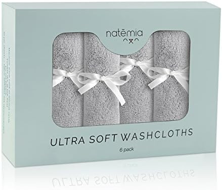 Natemia Rayon from Bamboo Baby Washcloths (6-Pack) | Extra Soft & Absorbent Towels for Baby’s S... | Amazon (US)