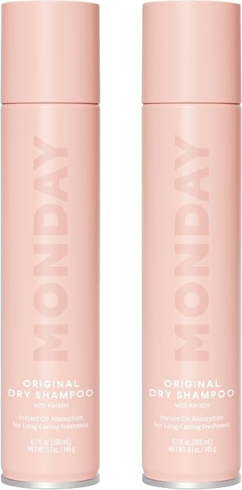 MONDAY HAIRCARE ORIGINAL Dry Shampoo with Keratin, oil-absorbing for All Hair Types 200 mL, Dual ... | Amazon (US)