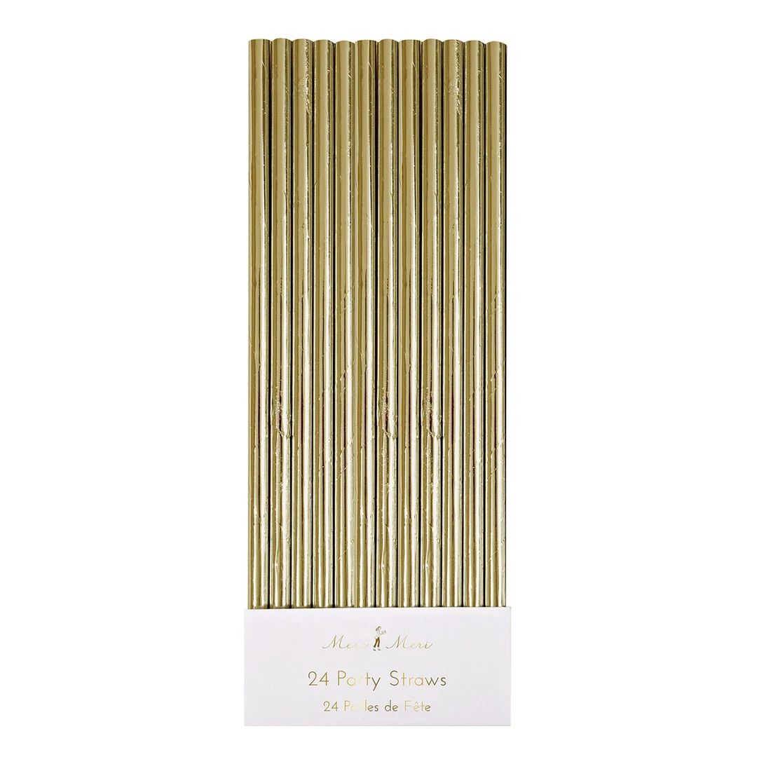 Gold Foil Party Straws (24) | Etsy (US)